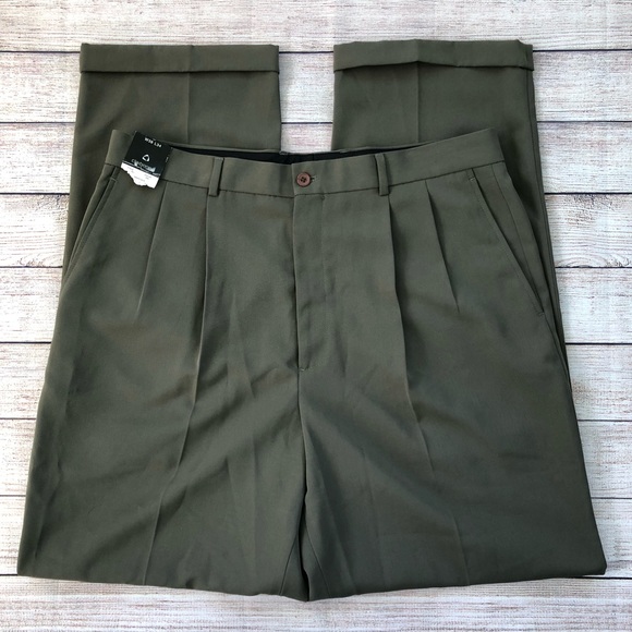 Claiborne Other - Claiborne Pleated Men’s Pants 38x34 Olive Green